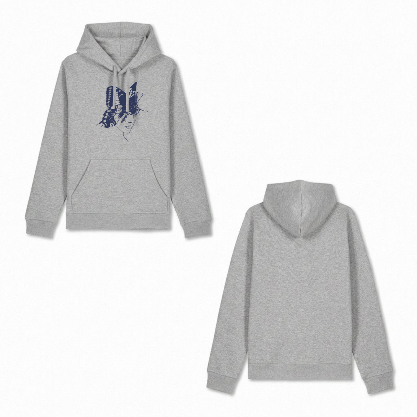 "BUTTERFLY" HOODIE GREY