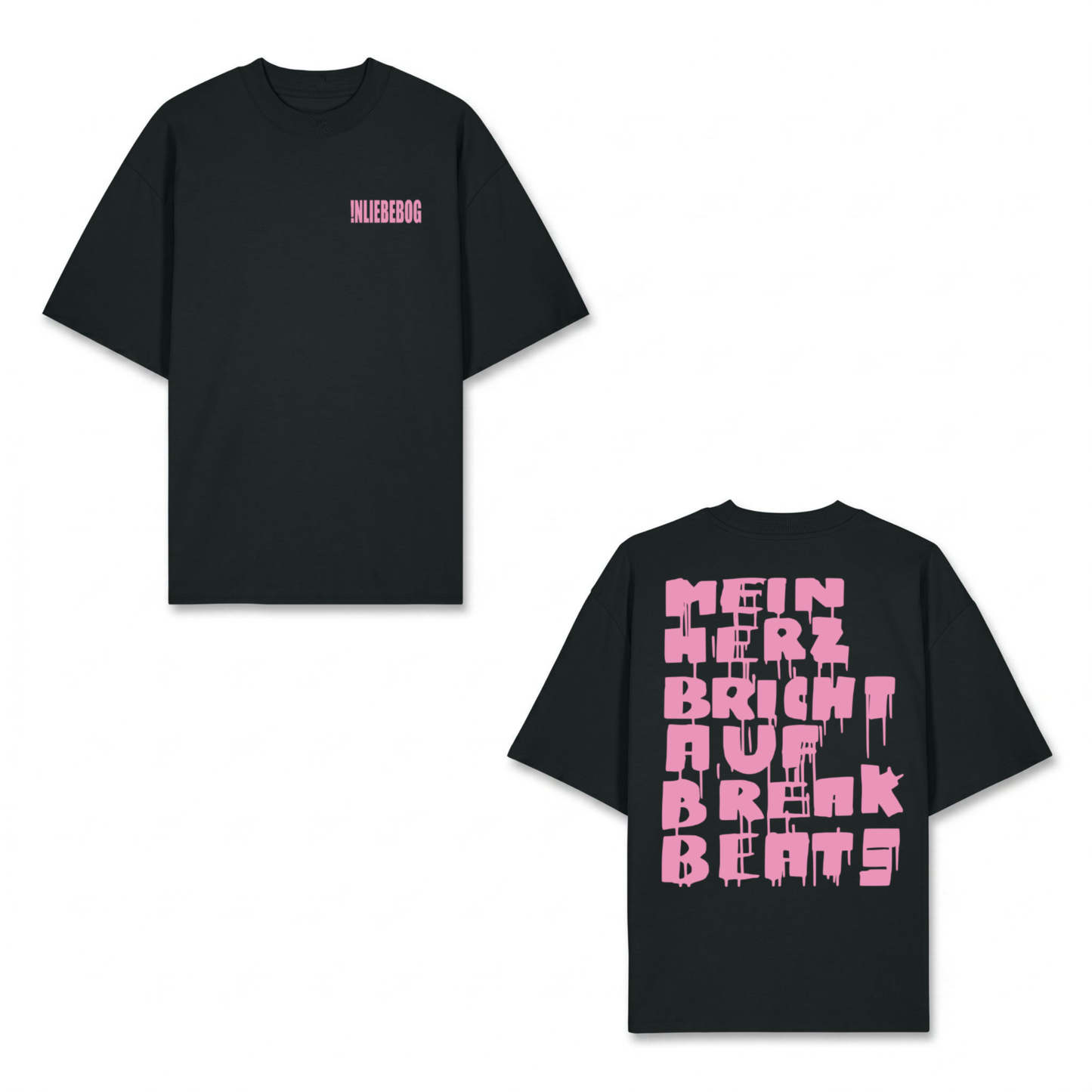 "!NLIEBEBOG" SHIRT BLACK/PINK