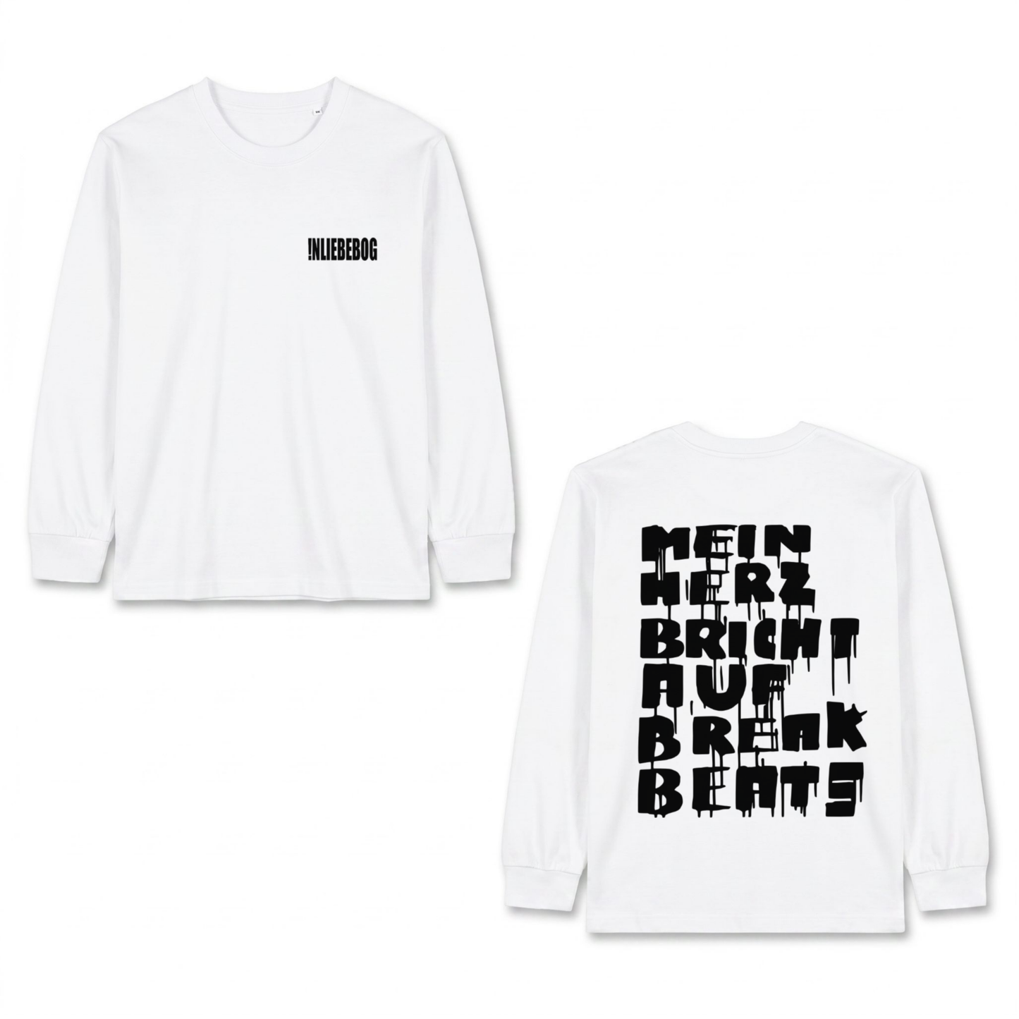 "!NLIEBEBOG" LONGSLEEVE WHITE/BLACK