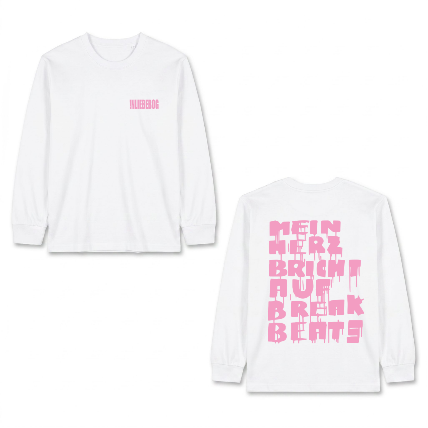 "!NLIEBEBOG" LONGSLEEVE WHITE/PINK