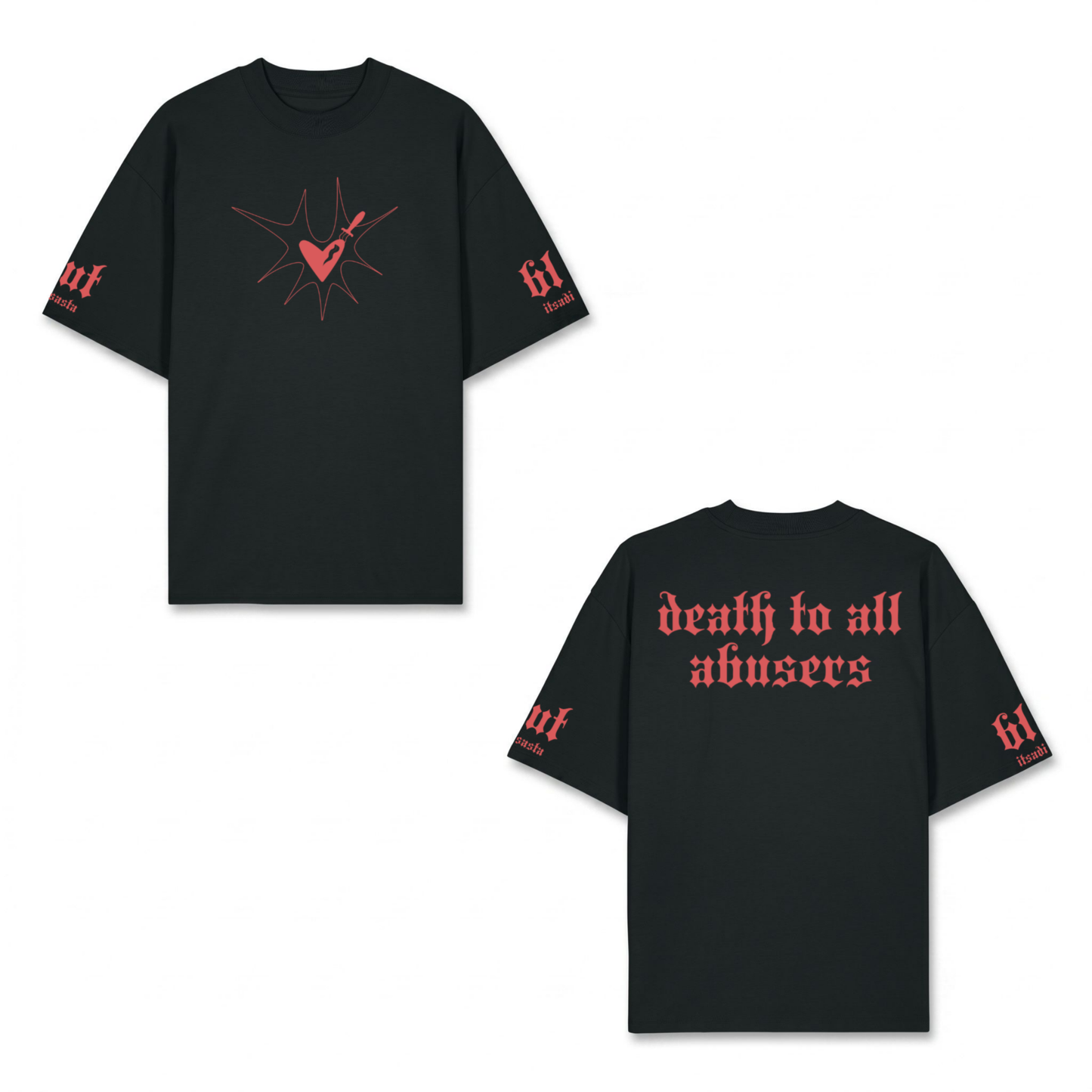 ITSADISASTA BLUT BLACK SHIRT RED
