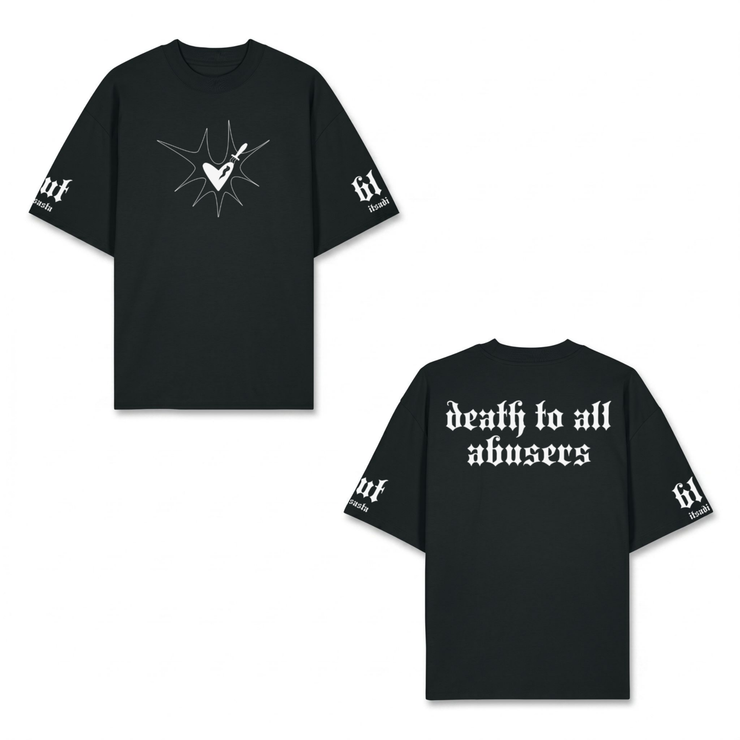 ITSADISASTA BLUT BLACK SHIRT WHITE