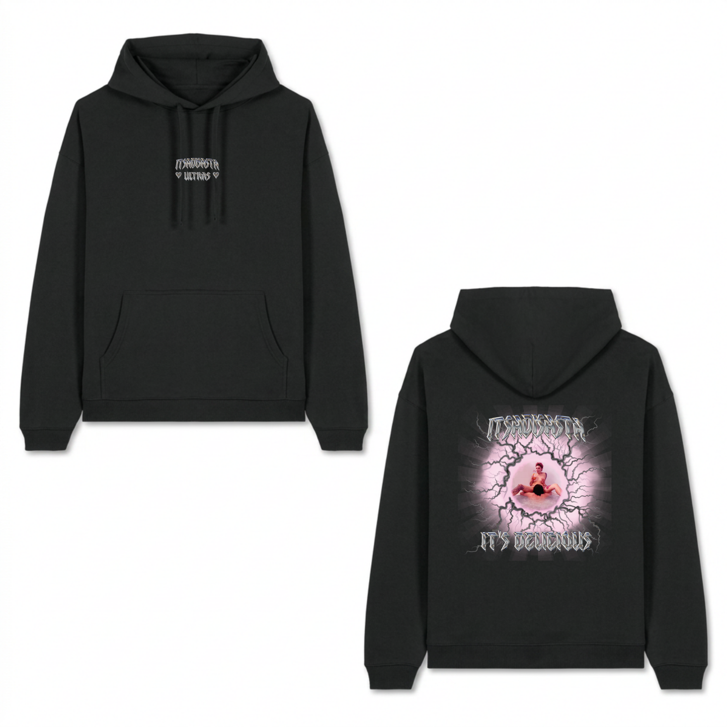 ITSADISASTA ITSDELICIOUS BLACK HOODIE