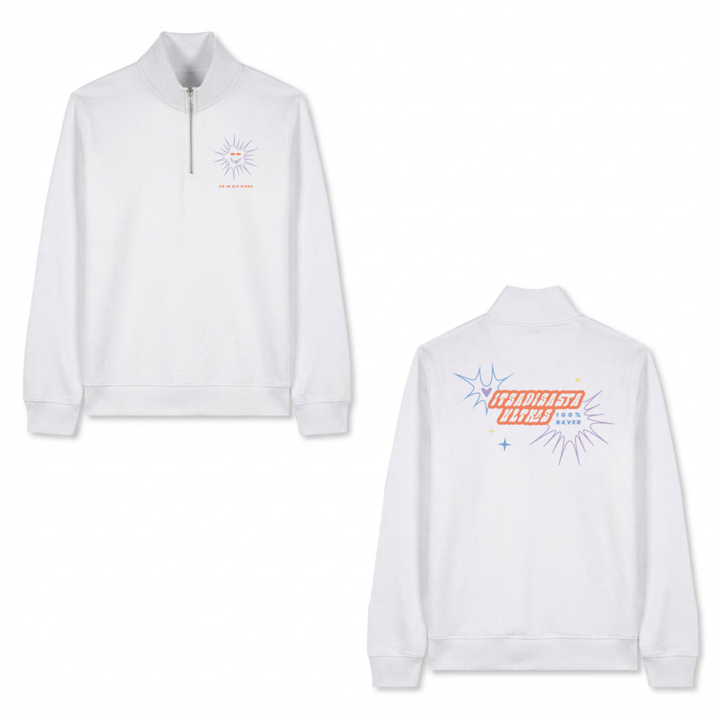 ITSADISASTA ULTRAS WHITE QUARTER ZIP