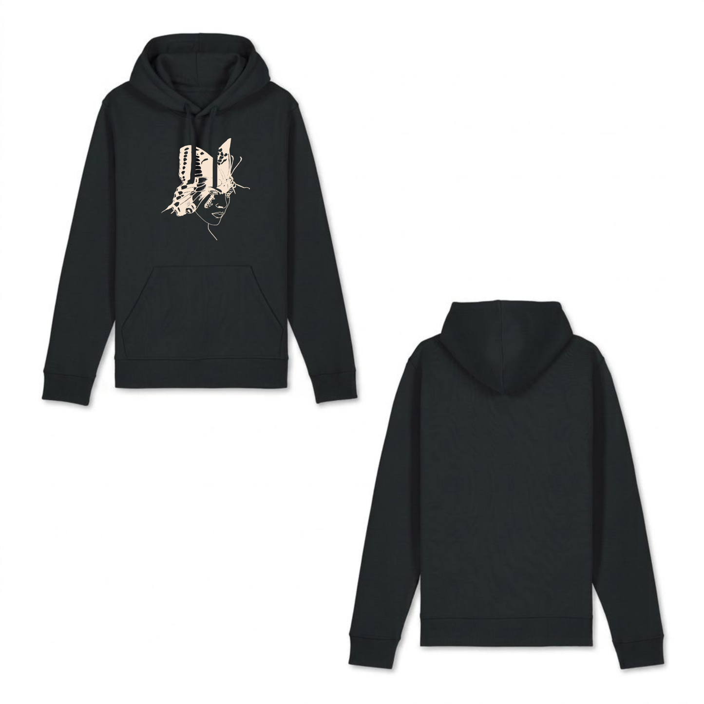 "BUTTERFLY" HOODIE BLACK