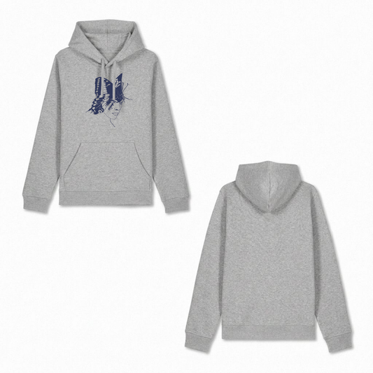 "BUTTERFLY" HOODIE GREY