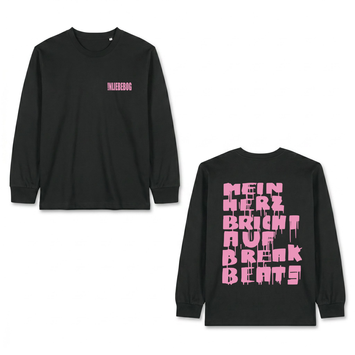 "!NLIEBEBOG" LONGSLEEVE BLACK/PINK