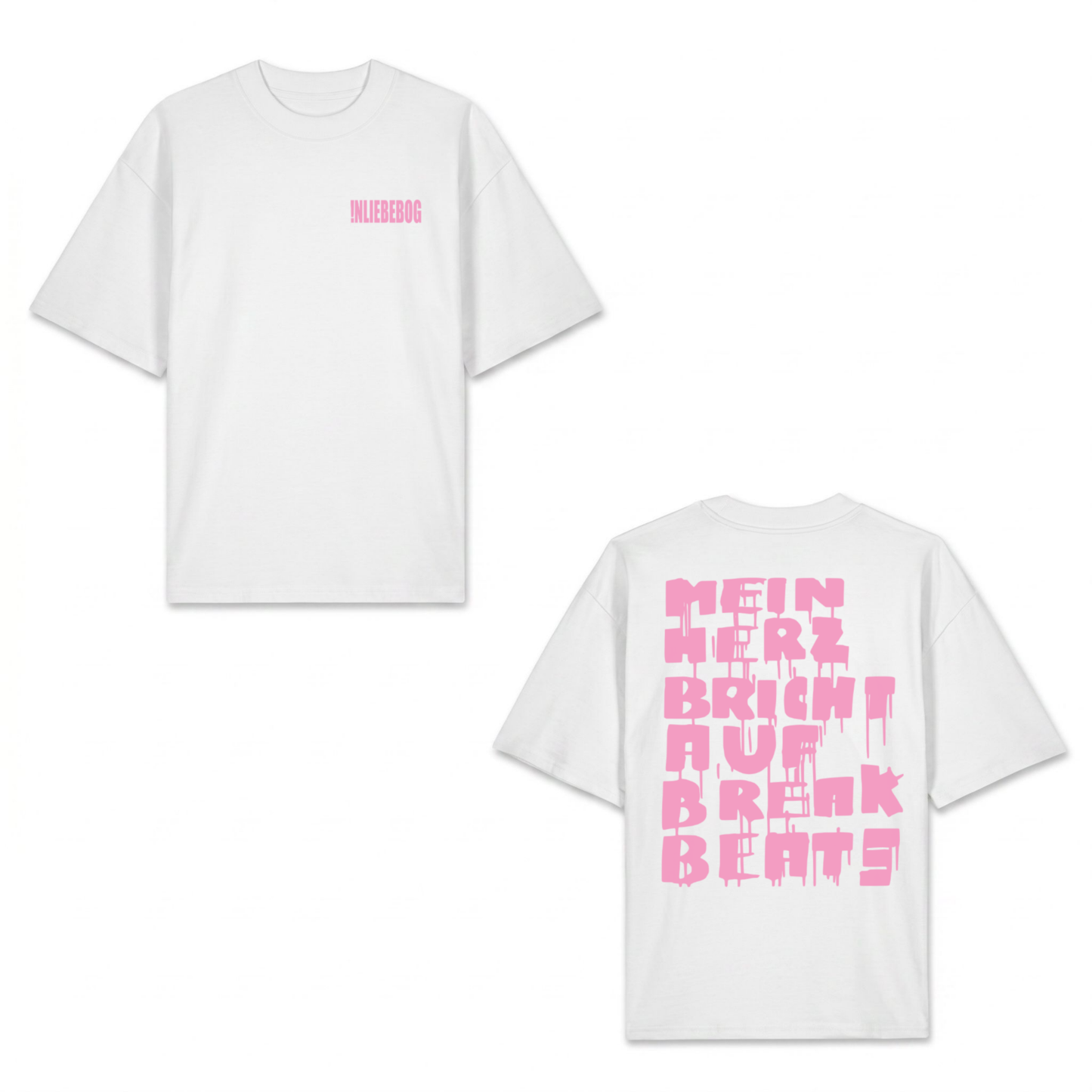 "!NLIEBEBOG" SHIRT WHITE/PINK