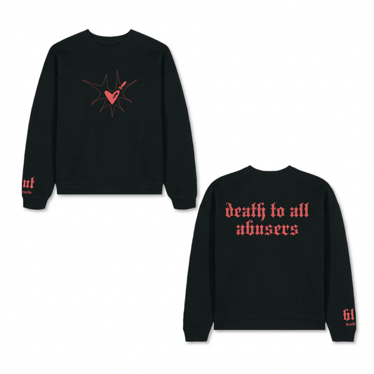 ITSADISASTA BLUT BLACK CREWNECK RED