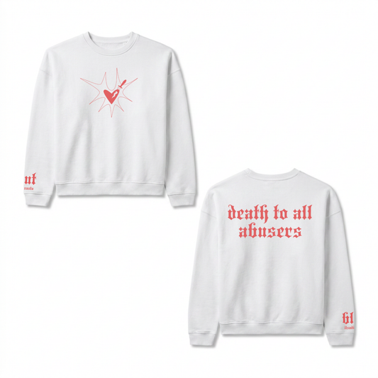 ITSADISASTA BLUT WHITE CREWNECK RED