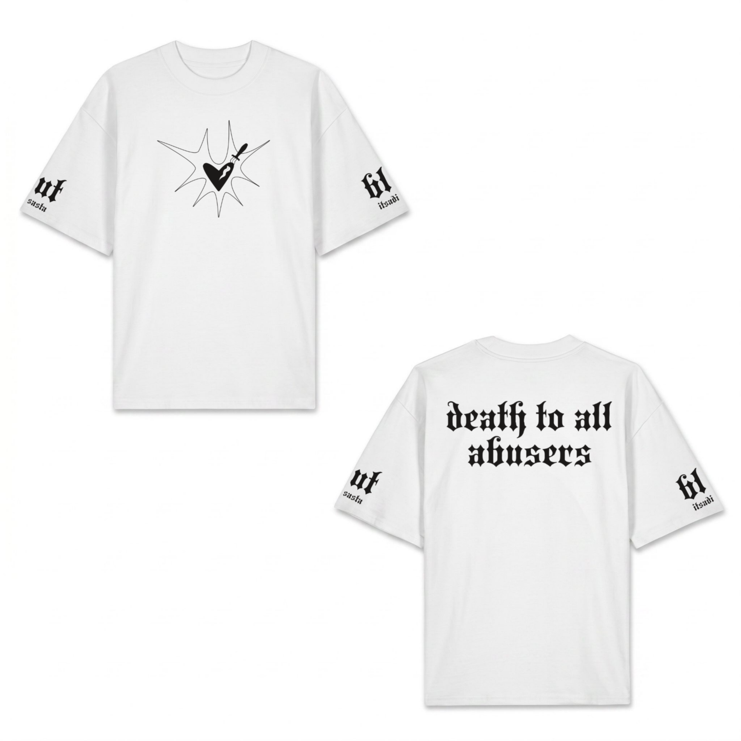 ITSADISASTA BLUT WHITE SHIRT BLACK