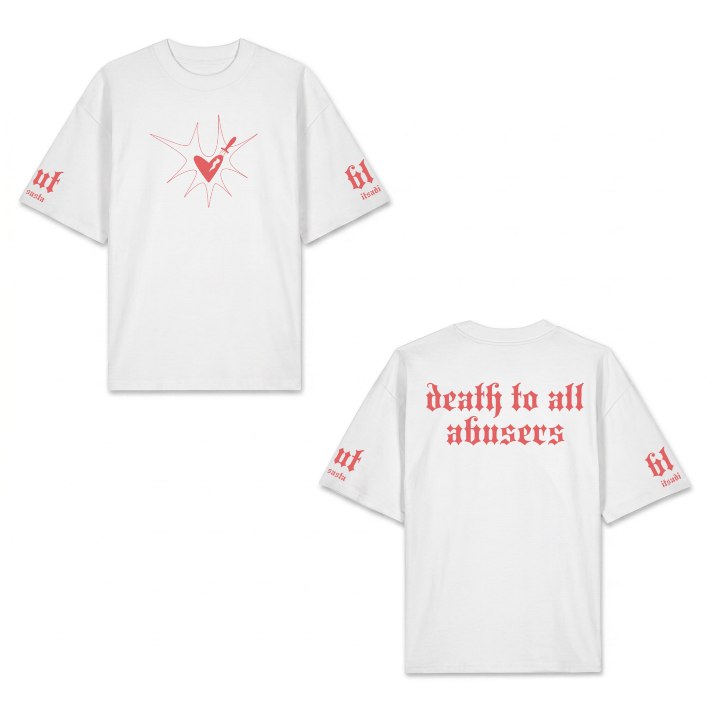 ITSADISASTA BLUT WHITE SHIRT RED