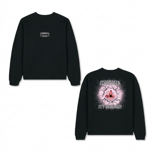 ITSADISASTA ITSDELICIOUS BLACK CREWNECK