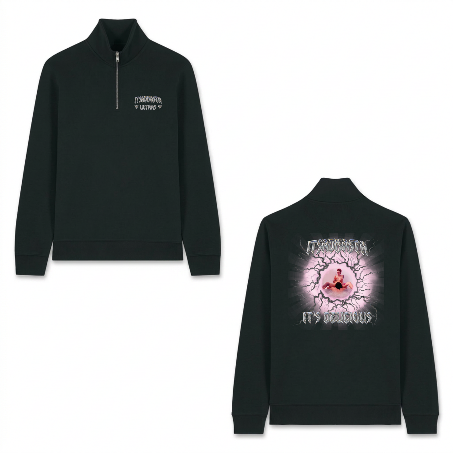 ITSADISASTA ITSDELICIOUS BLACK QUARTER ZIP