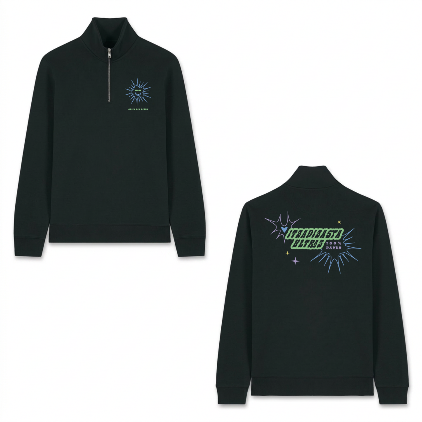ITSADISASTA ULTRAS BLACK QUARTER ZIP