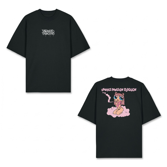 "LADIES WOLLEN FLIEGEN" SHIRT BLACK